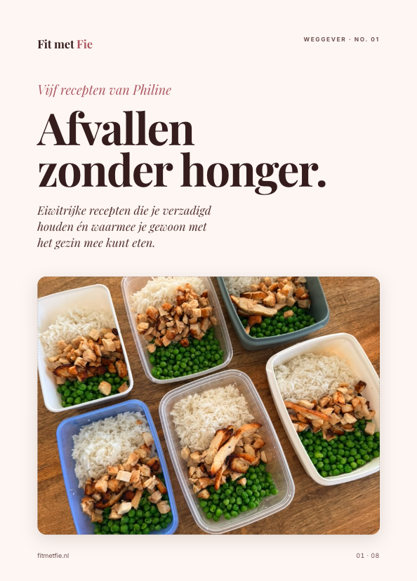 Afvallen zonder honger - Fit met Fie